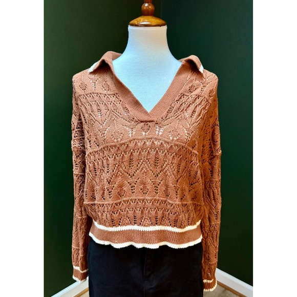 Universal Thread Brown Knit Pull Over Sweater Women's Size M - Picture 1 of 8